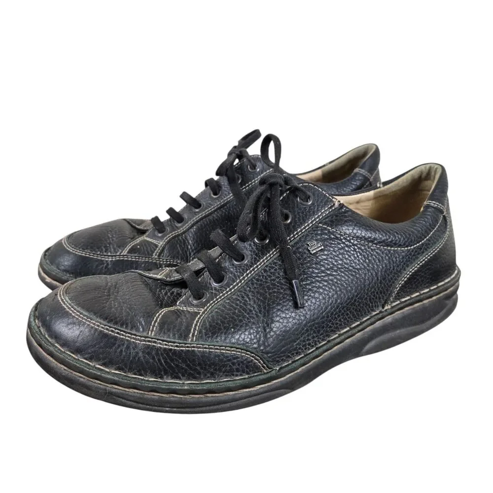 Finn Comfort Nantes Lace Up Oxfords Men's Sz 9.5 Black Leather Dadcore Gorpcore